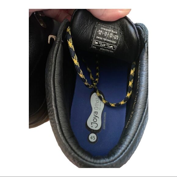 Joya | Liverpool Black/Navy Limited Yak Leather Edition Ortholite Lace Up Boots - Picture 9 of 12